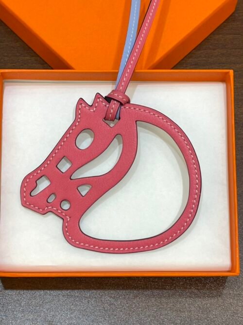 Hong Kong 187 Factory Paddock Cheval Charm Swift Leather Rose Lipstick & Lilac
