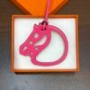 Full Handmade 187 Factory Paddock Cheval Charm Swift Leather Rose Shocking & Gold