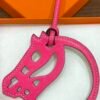 Full Handmade 187 Factory Paddock Cheval Charm Swift Leather Rose Shocking & Gold
