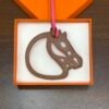 Full Handmade 187 Factory Paddock Cheval Charm Swift Leather Rose Shocking & Gold