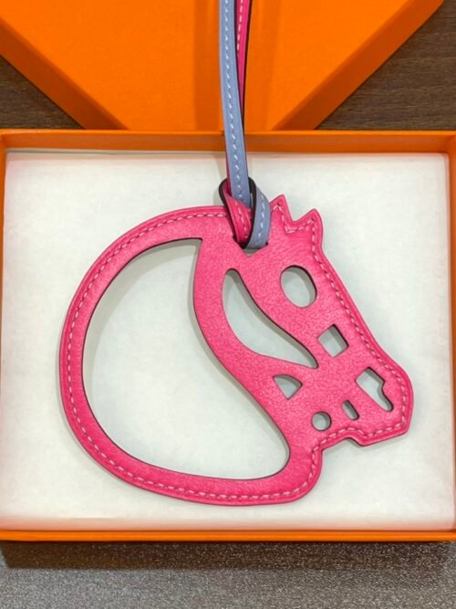 Russia Moscow 187 Factory Paddock Cheval Charm Rose Shocking & Lilac Swift Leather