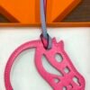 Russia Moscow 187 Factory Paddock Cheval Charm Rose Shocking & Lilac Swift Leather