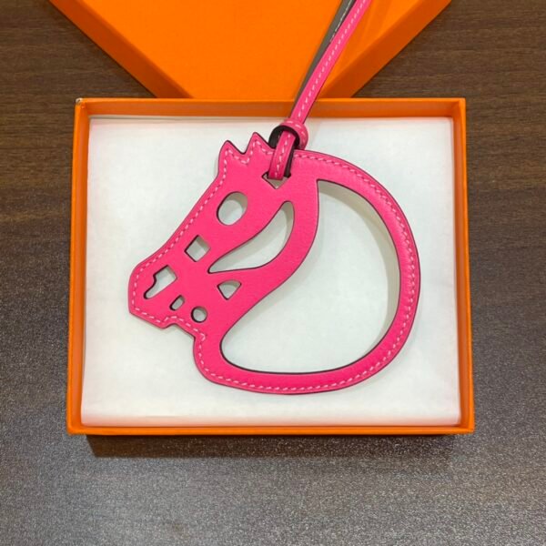 Full Handmade 187 Factory Paddock Cheval Charm Rose Shocking & Etoupe Swift Leather