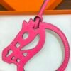 Full Handmade 187 Factory Paddock Cheval Charm Rose Shocking & Etoupe Swift Leather