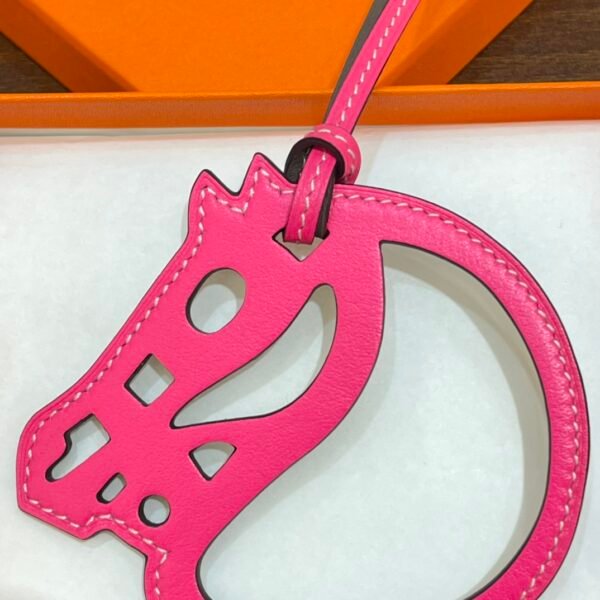 Full Handmade 187 Factory Paddock Cheval Charm Rose Shocking & Etoupe Swift Leather