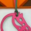 USA Washington 187 Factory Paddock Cheval Charm Swift Leather Rose Shocking & Vert Bambou