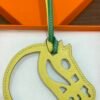 187 Factory Bag Charm Paddock Cheval Charm Swift Leather Vert Bambou & Lime