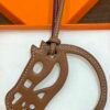 187 Factory Bag Charm Images Violet & Gold Swift Leather Paddock Cheval Charm