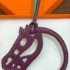 187 Factory Bag Charm Price Violet & Vert Vertigo Swift Leather Paddock Cheval Charm