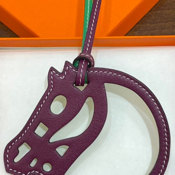 187 Factory Bag Charm Price Violet & Vert Vertigo Swift Leather Paddock Cheval Charm