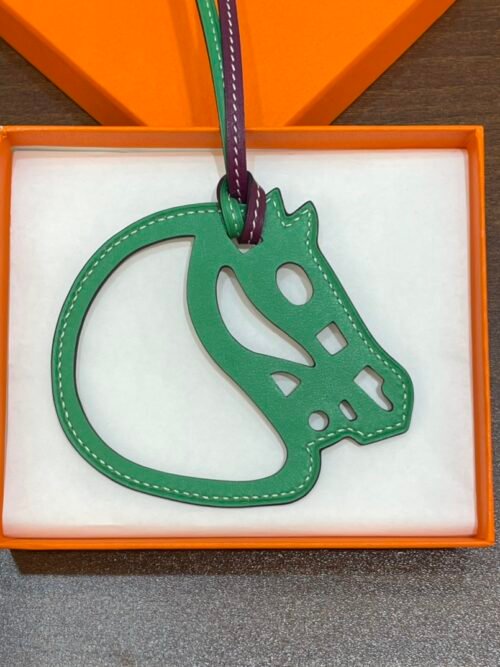 187 Factory Bag Charm Price Violet & Vert Vertigo Swift Leather Paddock Cheval Charm