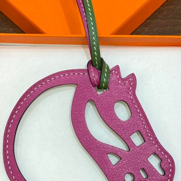UAE Dubai 187 Factory Paddock Cheval Charm Swift Leather Vert Olive & Rose Purple