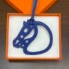 USA New York 187 Factory Swift Leather Paddock Cheval Charm Blue Electric & Blue Azteque