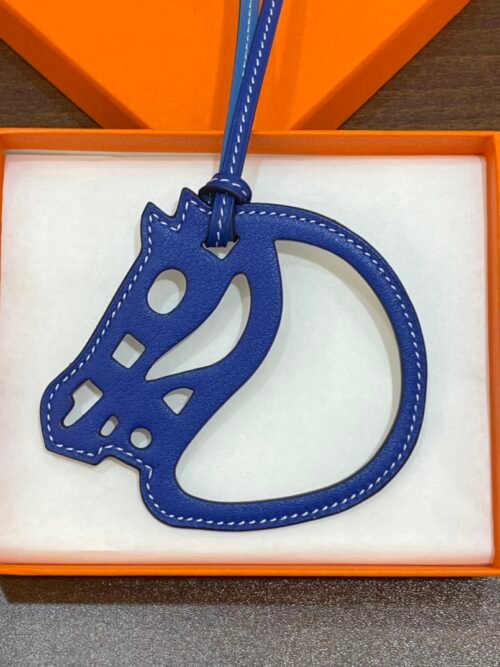 USA New York 187 Factory Swift Leather Paddock Cheval Charm Blue Electric & Blue Azteque