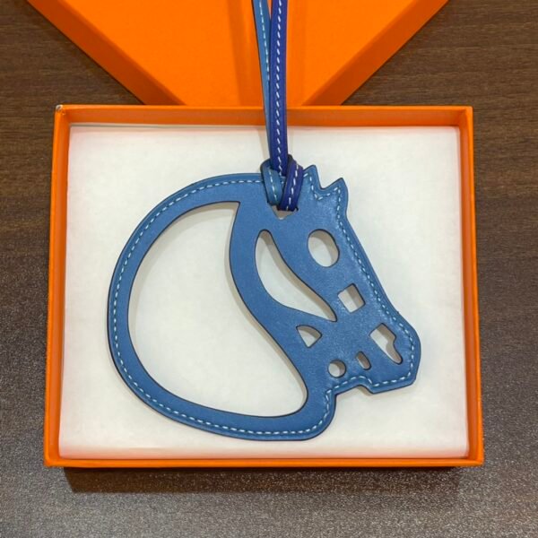 USA New York 187 Factory Swift Leather Paddock Cheval Charm Blue Electric & Blue Azteque