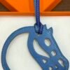 USA New York 187 Factory Swift Leather Paddock Cheval Charm Blue Electric & Blue Azteque