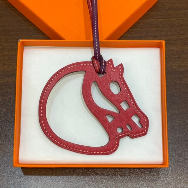Full Handmade 187 Factory Paddock Cheval Charm Swift Leather Rouge H & Rouge Casaque
