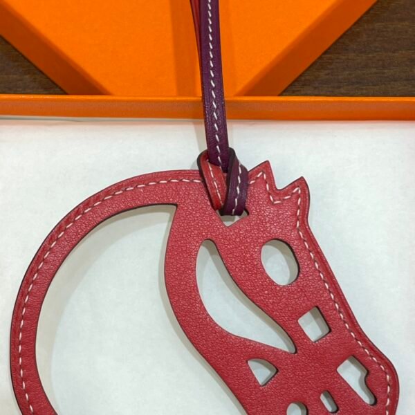Full Handmade 187 Factory Paddock Cheval Charm Swift Leather Rouge H & Rouge Casaque