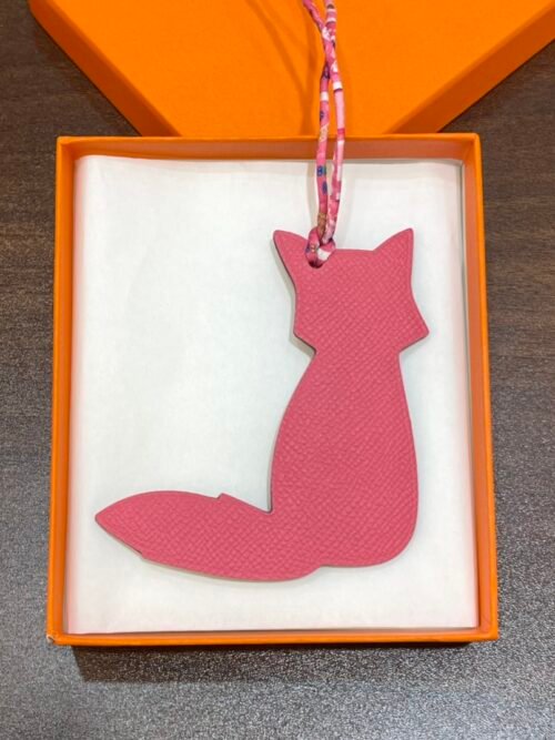 187 Factory Bag Charm Price Epsom Rose Lipstick & Togo Gold Fox Charm