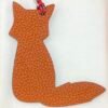187 Factory Bag Charm Rouge Casaque Epsom & Togo Leather Orange Fox Charm