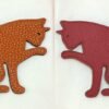 Full Handmade 187 Factory Cat Charm Feu Orange Togo / Rouge Casaque Epsom Leather