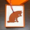 Full Handmade 187 Factory Cat Charm Feu Orange Togo / Rouge Casaque Epsom Leather