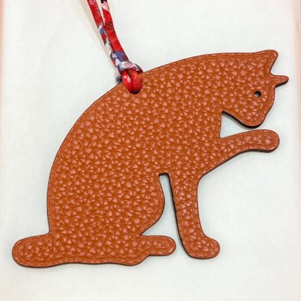 Full Handmade 187 Factory Cat Charm Feu Orange Togo / Rouge Casaque Epsom Leather