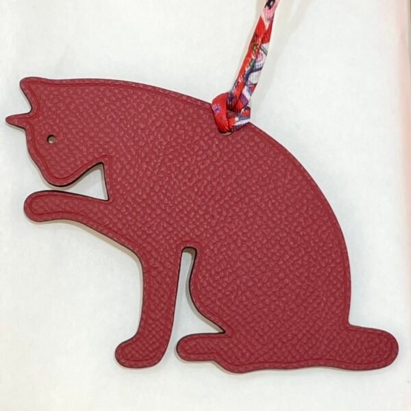 Full Handmade 187 Factory Cat Charm Feu Orange Togo / Rouge Casaque Epsom Leather