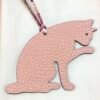 UK London 187 Factory Cat Bag Charm Togo Rose Sakura / Epsom Violet