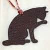Taiwan 187 Factory Dark Coffee Togo / Blue Atoll Epsom Leather Cat Charm