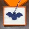 187 Factory Bat Charm Images Lime Epsom Leather / Blue Electric Togo Leather