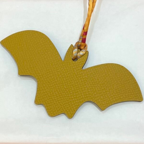 Full Handmade 187 Factory Epsom Leather Jaune D’or / Togo Blue Lin Bat Charm
