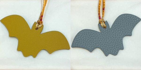 Full Handmade 187 Factory Epsom Leather Jaune D’or / Togo Blue Lin Bat Charm