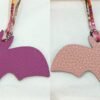 UK London 187 Factory Rose Purple Epsom / Rose Sakura Togo Leather Bat Bag Charm