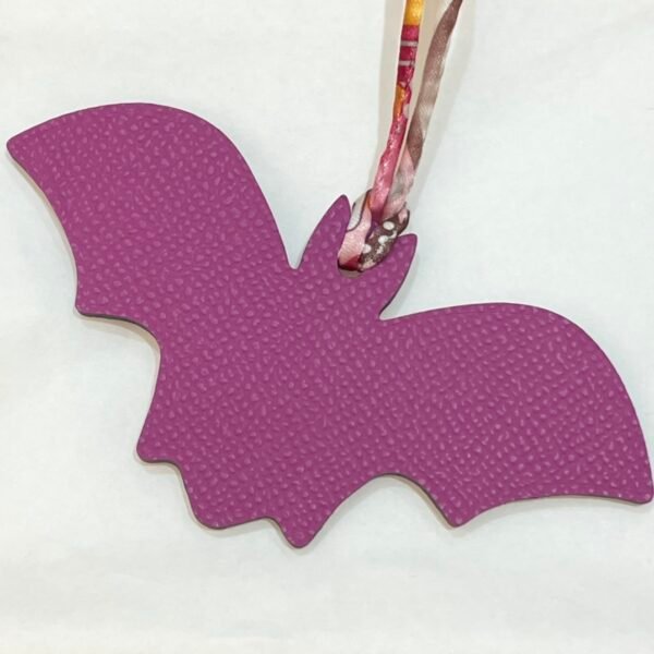 UK London 187 Factory Rose Purple Epsom / Rose Sakura Togo Leather Bat Bag Charm