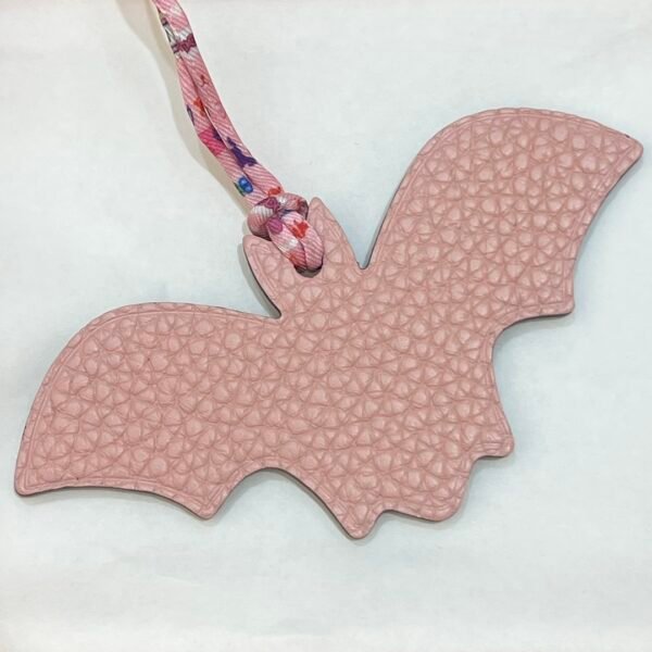 187 Factory Bag Charm Price Epsom Violet / Togo Rose Sakura Bat Charm