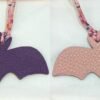 187 Factory Bag Charm Price Epsom Violet / Togo Rose Sakura Bat Charm