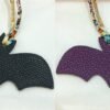 187 Factory Bag Charm Images Bat Charm Noir Epsom / Togo Violet