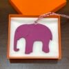 187 Factory Bag Charm Images Epsom Rose Sakura / Togo Rose Purple Elephant Charm