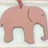 Taiwan 187 Factory Rose Sakura Epsom / Craie Togo Leather Elephant Bag Charms