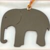 Saudi Arabia Riyadh 187 Factory Elephant Bag Charm Orange Togo / Etoupe Epsom Leather