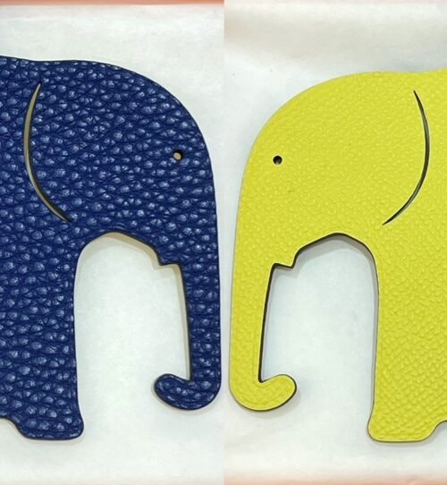 Canada Ottawa 187 Factory Elephant Charms Epsom Leather Lime / Togo Leather Blue Saphir