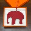 187 Factory Bag Charms Price Epsom Rouge Casaque / Togo Gold Elephant Charm