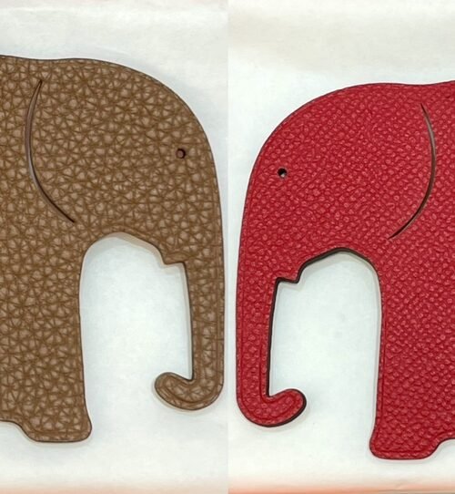 187 Factory Bag Charms Price Epsom Rouge Casaque / Togo Gold Elephant Charm