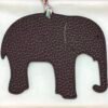 Full Handmade 187 Factory Elephant Bag Charm Epsom Blue Atoll / Togo Dark Coffee