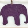 Hong Kong 187 Factory Elephant Charm Epsom Blue Paon / Togo Violet