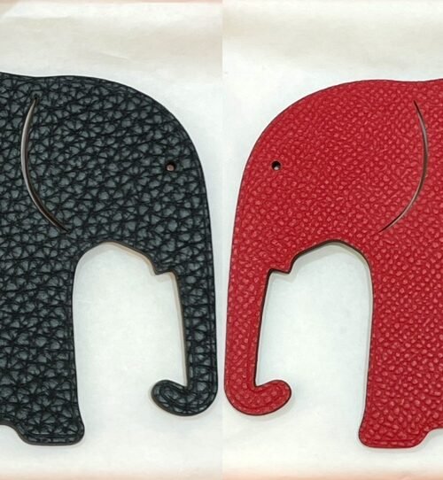 Australia Sydney 187 Factory Elephant Charm Epsom Rouge Casaque / Togo Noir