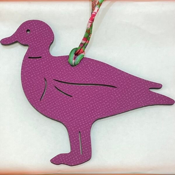 187 Factory Bag Charm Images Pigeon Charm Epsom Rose Purple / Togo Vert Bambou