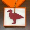 187 Factory Bag Charm Price Epsom Rouge Casaque / Togo Gold Pigeon Charm