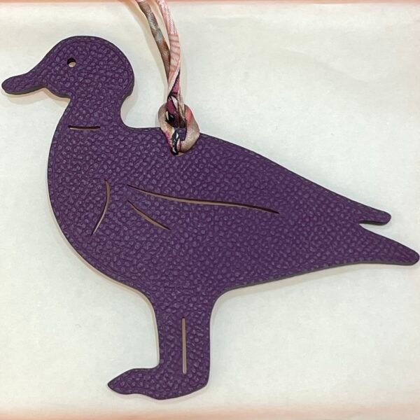 187 Factory Pigeon Charm Images Epsom Violet / Togo Rose Sakura